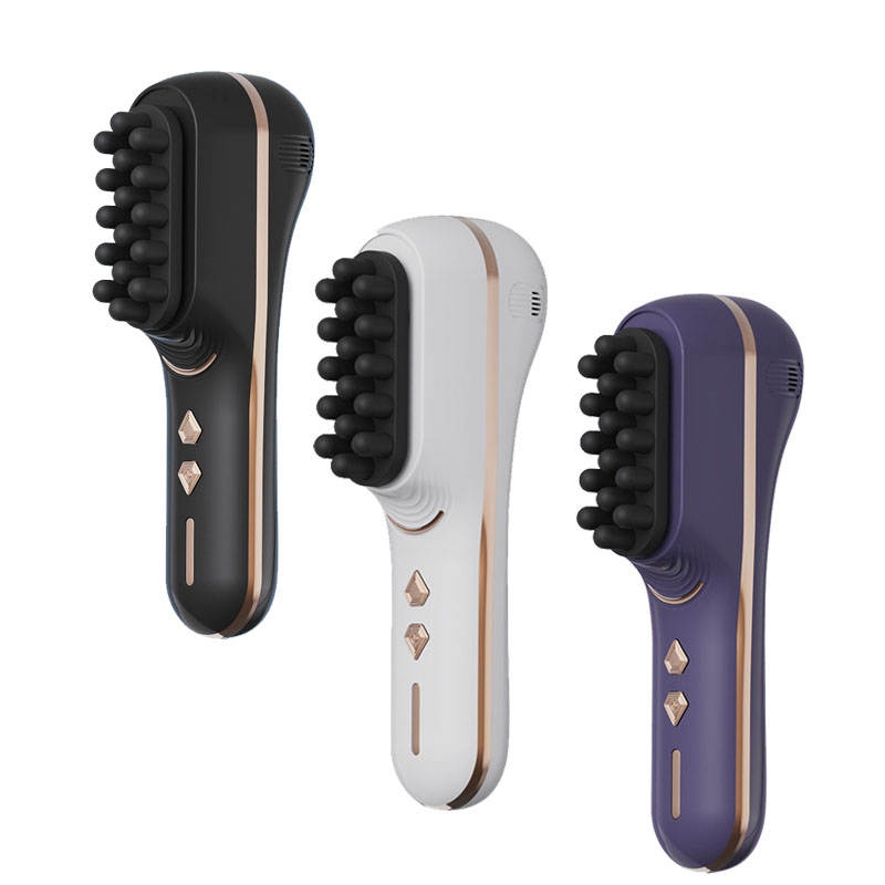 Scalp Massager Electric - Elektrischer Kopfhaut-Massagekamm, wiederaufladbarer Vibrations-Kopfmassagegerät mit Rotlicht,