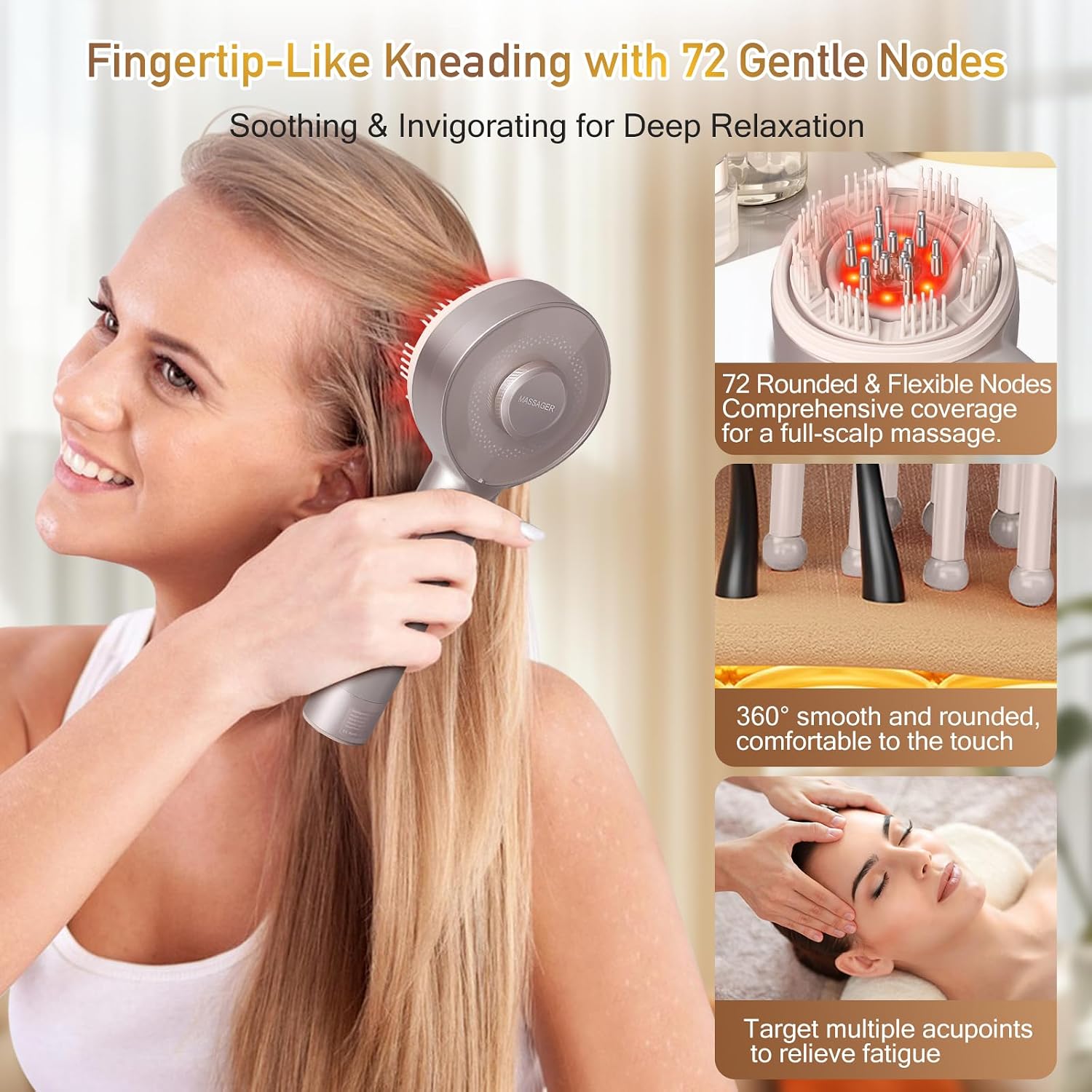 Rotlicht-Kopfhautmassagekamm E – Scalp Massager Electric Bewertung und Preis